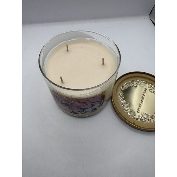 SUGARED POMEGRANATE 3 WICK 14.5 OZ SCENTED CANDLE BATH & BODY WORKS WHITE BARN - Picture 4 of 5